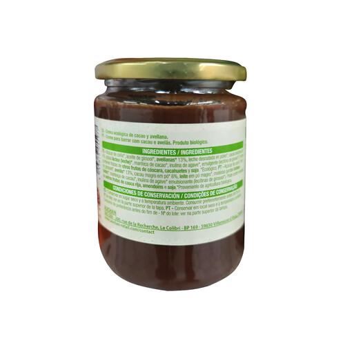 ALCAMPO ECOLÓGICO Crema de cacao y avellanas ecológica ALCAMPO ECOLÓGICO 400 g.