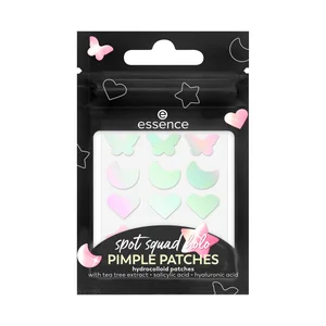 ESSENCE Spot squad holo Parches hidrocoloides anti granos con extracto de árbol de té y ácido Hialuronico y Salicílico 10 uds.