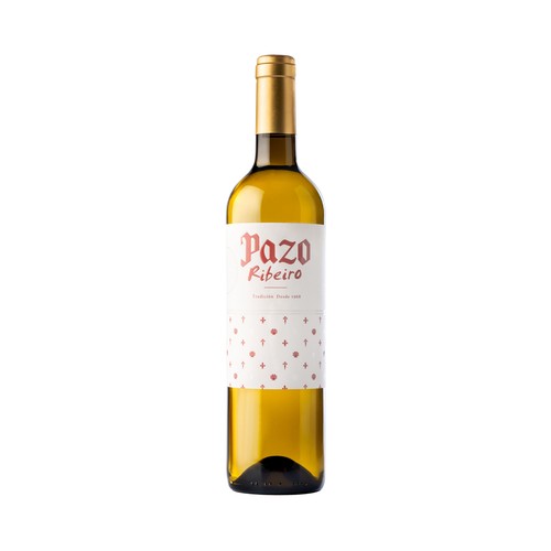 Vino blanco con denominación de origen Ribeiro PAZO botella de 75 cl.