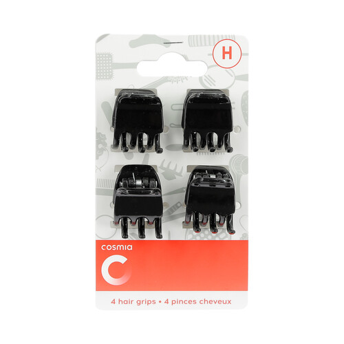 COSMIA Pinzas cuadradas para cabello COSMIA 4 uds.