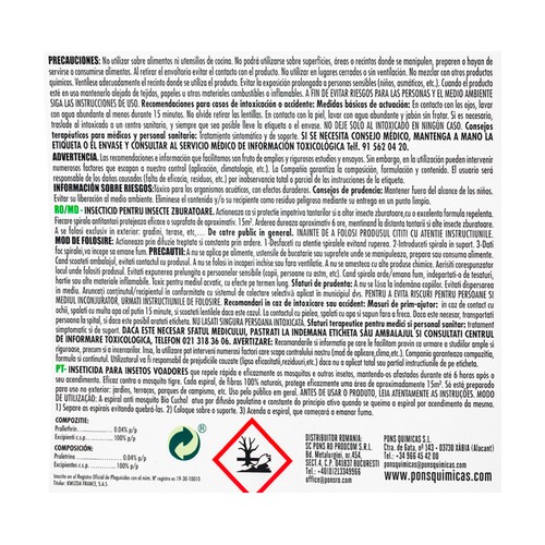 CUCHOL Insecticida especial mosquitos en espirales 10 uds.
