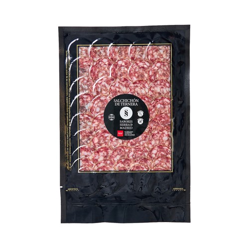 SABORES SIERRA DE MADRID Salchichón de ternera cortado en lonchas 80 g.