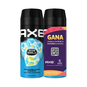 AXE Ice chill Desodorante en spray para hombre anti transpirante hasta 48 horas 2 x 150 ml.