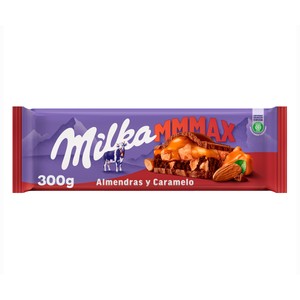Imagen de MILKA Chocolate con leche, almendras, crema y caramelo 300 g.