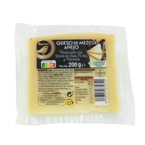 PRODUCTO ALCAMPO Collection Queso mezcla añejo 200 g.