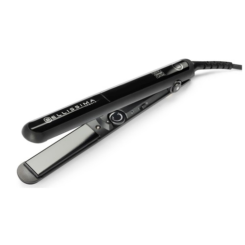 Plancha alisadora de pelo BELLISSIMA B15 50, con placas de nanocerámica, color negro.