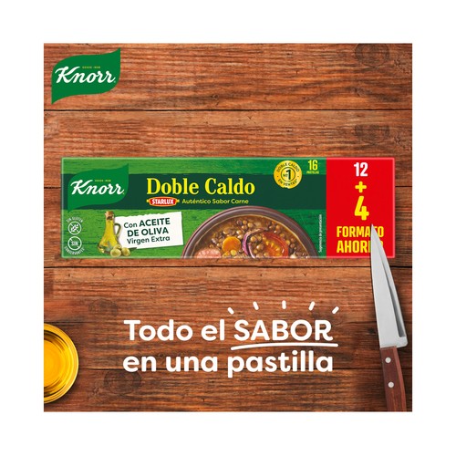 KNORR Caldo de carne doble caja de 16 uds.  160 g.