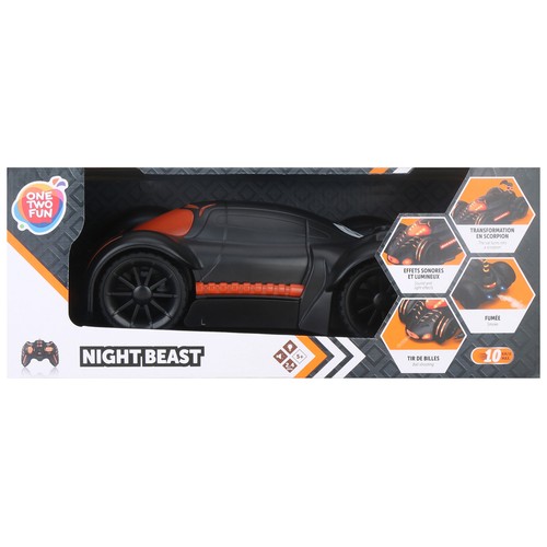 Coche radiocontrol Escorpión bestia de la noche con luz y sonido +5 Años ONE, TWO FUN