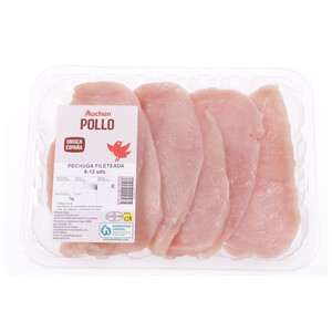 Imagen de AUCHAN Pechuga de pollo fileteada 6-8 uds Producto Alcampo.