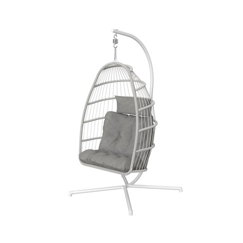 Sillón colgante plegable modelo Sunset, color blanco, MOTIF INDOOR