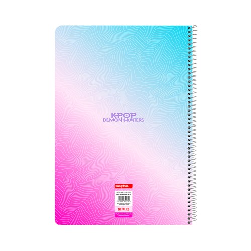 Libreta de anillas folio tapas duras 80 hojas. K-POP