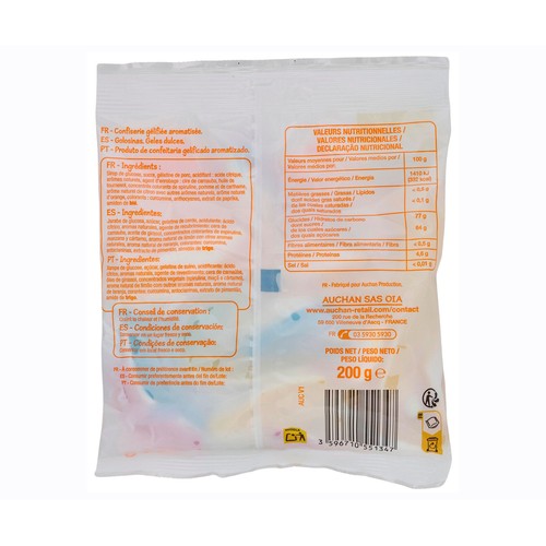 PRODUCTO ALCAMPO Golosinas con forma de cocodrilo 200 g.