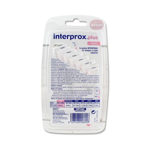 INTERPROX Cepillo interdental nano INTERPROX Plus 6 uds.