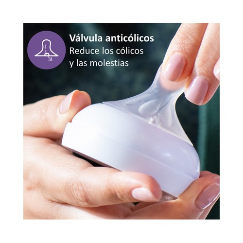 AVENT Natural response de Philips Biberón de 125 ml. con tetina flujo 2, para más de 0 meses.