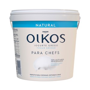 Imagen de OIKOS Yogur griego natural sin azúcares añadios, especial para cocinar y mezcla de Danone 900 g.
