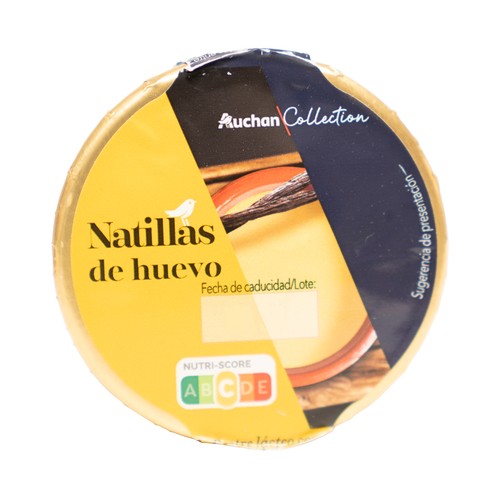 PRODUCTO ALCAMPO Collection Natillas con yema de huevo y sabor a vainilla 140 g.