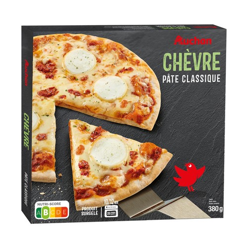 PRODUCTO ALCAMPO Pizza de mozarella y queso de cabra con masa clásica 380 g.