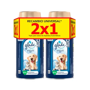 GLADE Recambio de ambientador spray mascotas 2X1 269 ml.