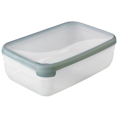 Recipiente hermético rectangular con tapa de clip y válvula, 4 litros, ACTUEL.