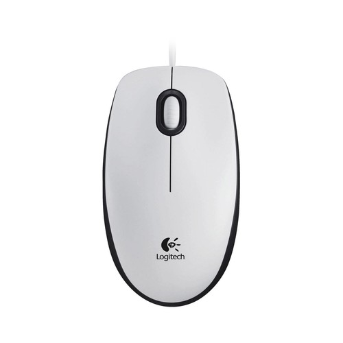 Ratón óptico con cable LOGITECH M100, blanco, 3 botones, 1000dpi, conexión Usb.