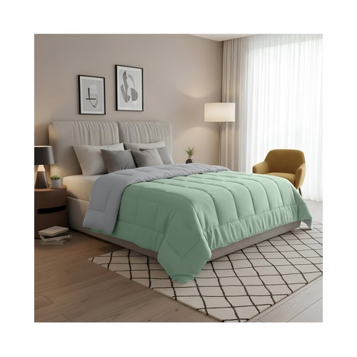 Relleno nórido para cama de 150cm, talla 240x210cm 200g bicolor gris/verde. ARTIKO