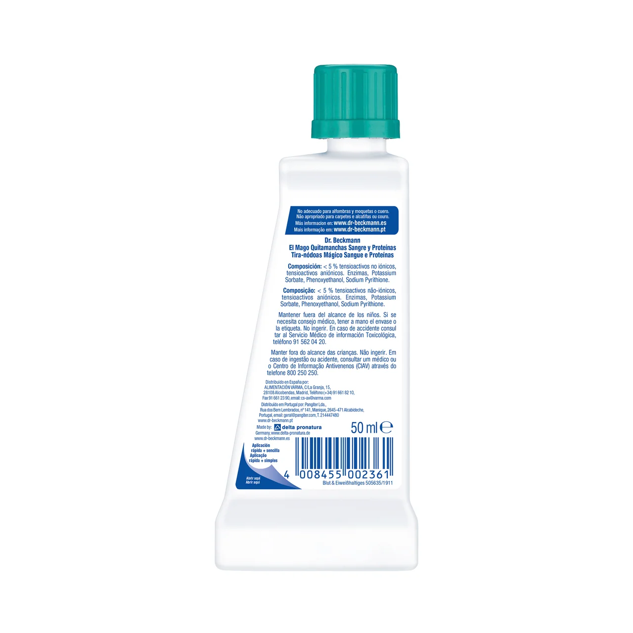 DR. BECKMANN Quitamanchas especial para manchas de sangre, proteínas, helado y huevo 50 ml.