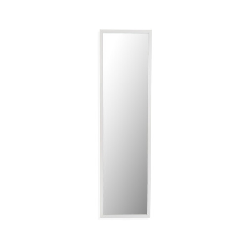 Espejo marco blanco natur 120x1,8x30 centímetros, QUO.