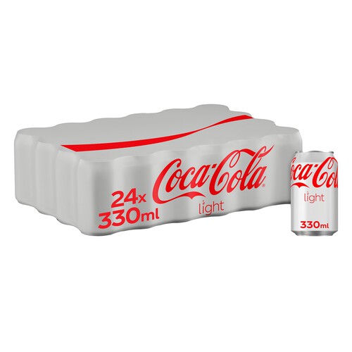 COCA COLA LIGHT Refresco de cola light pack 24 latas de 33 cl.