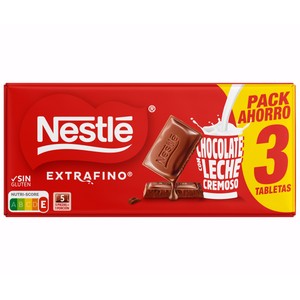 Extrafino Chocolate con leche 3 uds. de 125 g.