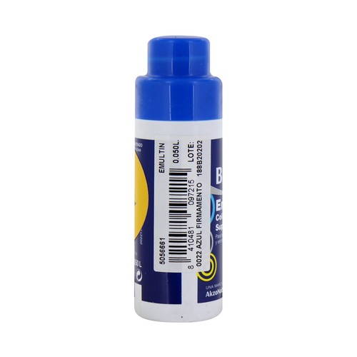 Colorante líquido superconcentrado, color azul firmamento, BRUGUER Emultín, 50ml.