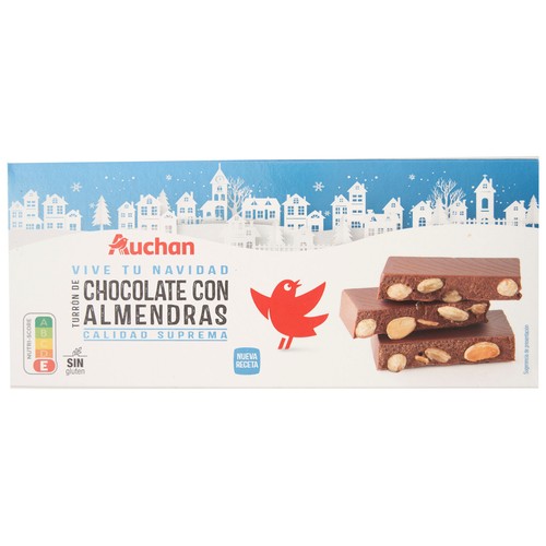 PRODUCTO ALCAMPO Turrón de chocolate con almendras 250 g.