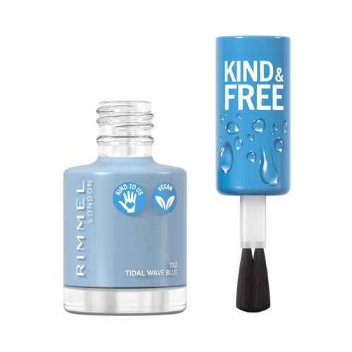 RIMMEL Kind & free tono 152 Tidal wave blue Laca de uñas a base de plantas, 8 ml.