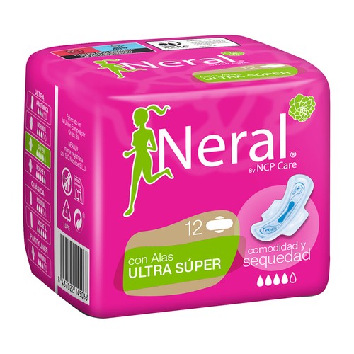 NERAL Compresas con alas ultra super 12 uds.