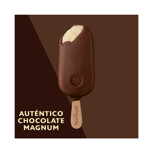 MAGNUM Bombón helado de vainilla recubierto de chocolate con leche MAGNUM de Frigo 3 x 110 ml.