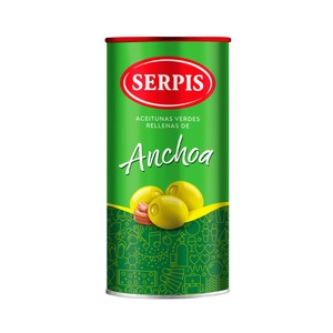 Imagen de SERPIS Aceitunas verdes rellenas de anchoa lata 170 g.
