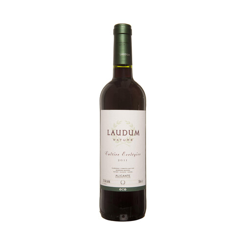 LAUDUM Vino tinto ecológico con denominación de origen.Alicante LAUDUM botella de 75 cl.