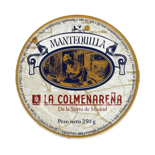 LAta de mantequilla sin sal LA COLMENAREÑA 250 g.
