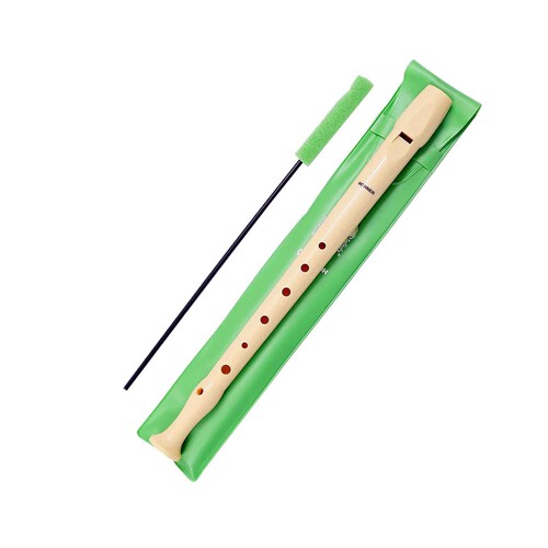 Flauta dulce con funda de color verde HOHNER Melody 9508.