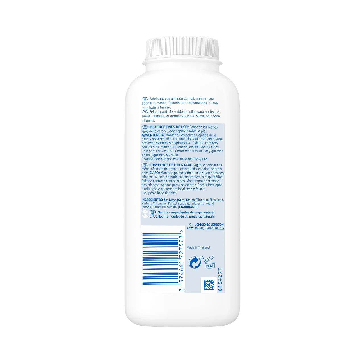 JOHNSON´S Baby Polvo para toda la familia, 99% natural, para pieles sensibles 200 g.