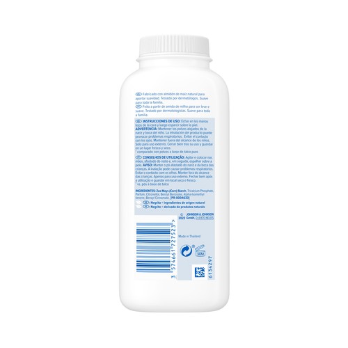 JOHNSON´S Baby Polvo para toda la familia, 99% natural, para pieles sensibles 200 g.