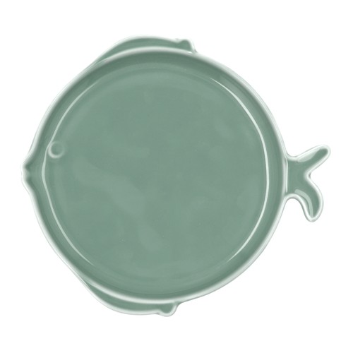 Plato pez 18x18x2cm porcelana. BIDASOA