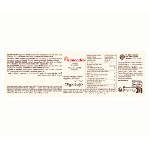 EL ALMENDRO Turrón blando el almendro 125 g.