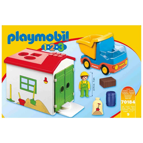 PLAYMOBIL 1.2.3 camión con garaje