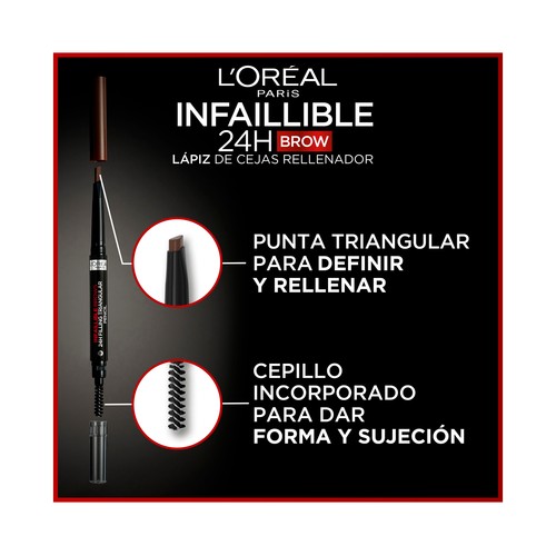 L´ORÉAL PARIS Infaillible brows 24h  tono 7.0 Blonde Lápiz de ojos  y perfilador de cejas de larga duración.
