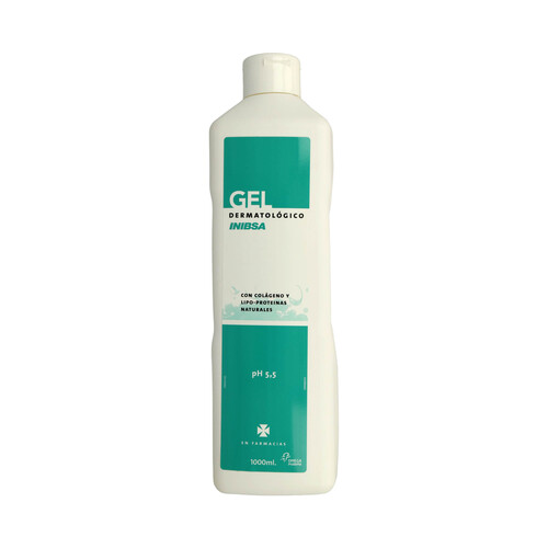 INIBSA Gel dermatológico de baño con pH 5.5 y lipo-proteínas y colágeno natural INIBSA 1 l.