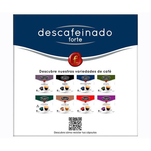 FORTALEZA Café cápsulas dg descafeinado 24 uds 168 g.