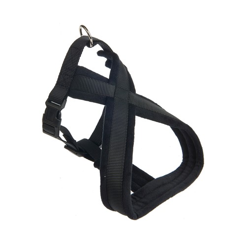 PRODUCTO ALCAMPO Arnés (2 cm) de color negro, para perros de tamaño M 40 - 50 cm.