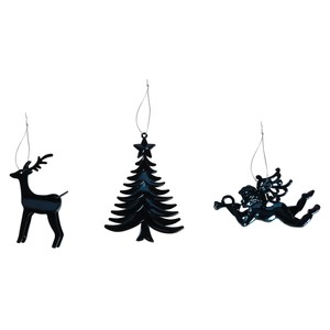 Imagen de Colgante 3D Azul Brillante con forma de Pino/Angel/Reno modelos surtidos para decorar Árbol de Navidad, ACTUEL