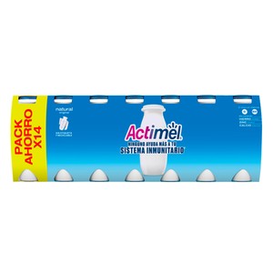 Imagen de ACTIMEL Leche fermentada con Lcasei y sabor natural de Danone 14 x 100 g.