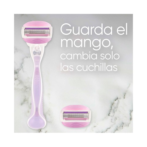 VENUS Breeze de Gillette Maquiniila depilación femenina + 4 cabezales de triple hoja.